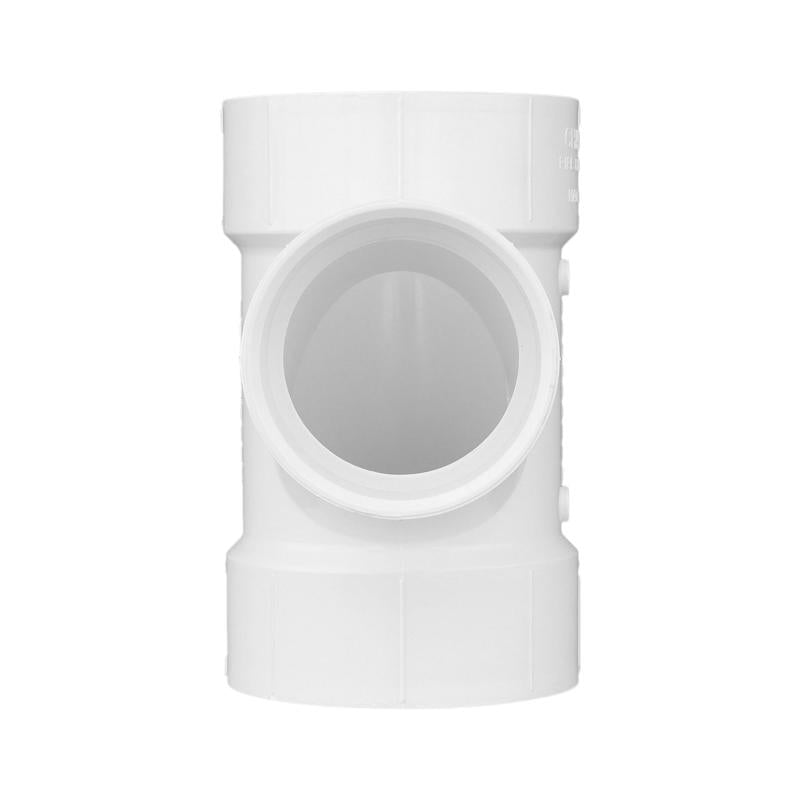 Charlotte Pipe Schedule 30 3 in. Hub X 2 in. D Hub PVC Sanitary Tee 1 pk