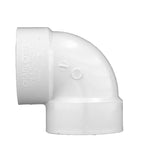 Charlotte Pipe Schedule 40 3 in. Hub X 3 in. D Hub PVC Elbow 1 pk