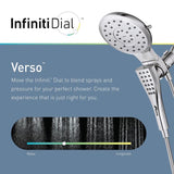 Moen Chrome Metal 8 settings Showerhead Combo 1.75 gpm