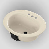 Bootz Azalea Series 021-2445-06 Lavatory Sink, Oval Basin, 2-Deck Hole, 20 in OAW, 17 in OAH, 7-13/16 in OAD, Steel