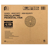 Perfect Aire 30.75 in. H X 20 in. D Oscillating Pedestal Fan