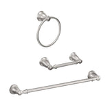 Moen Banbury Brushed Nickel Silver Bathroom Hardware Kit Zinc