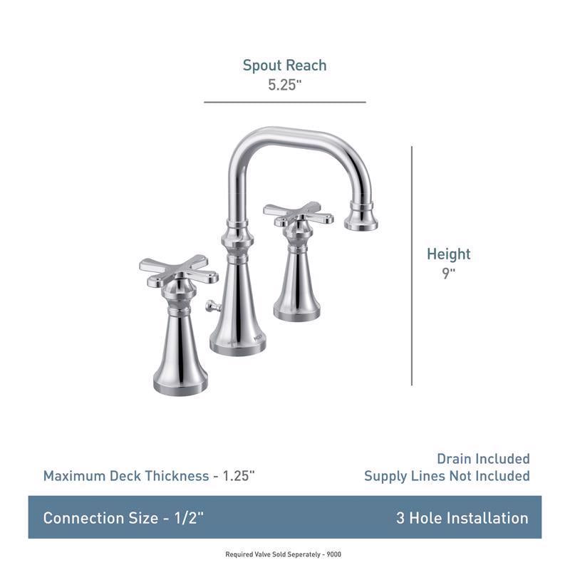 Moen Colinet Gold Modern Bathroom Faucet 8-16 in.