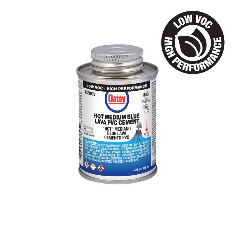 Oatey Blue Cement For PVC 4 oz