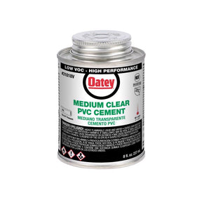 Oatey Clear Cement For PVC 8 oz