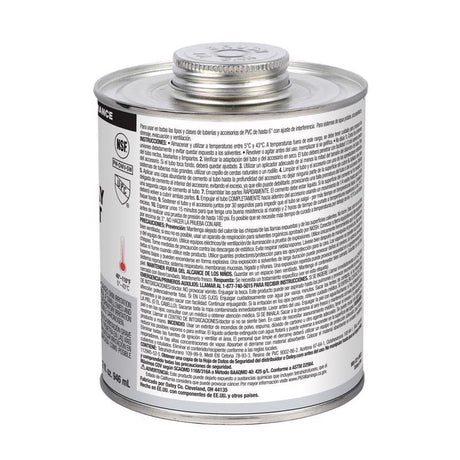 Oatey Gray Cement For PVC 32 oz