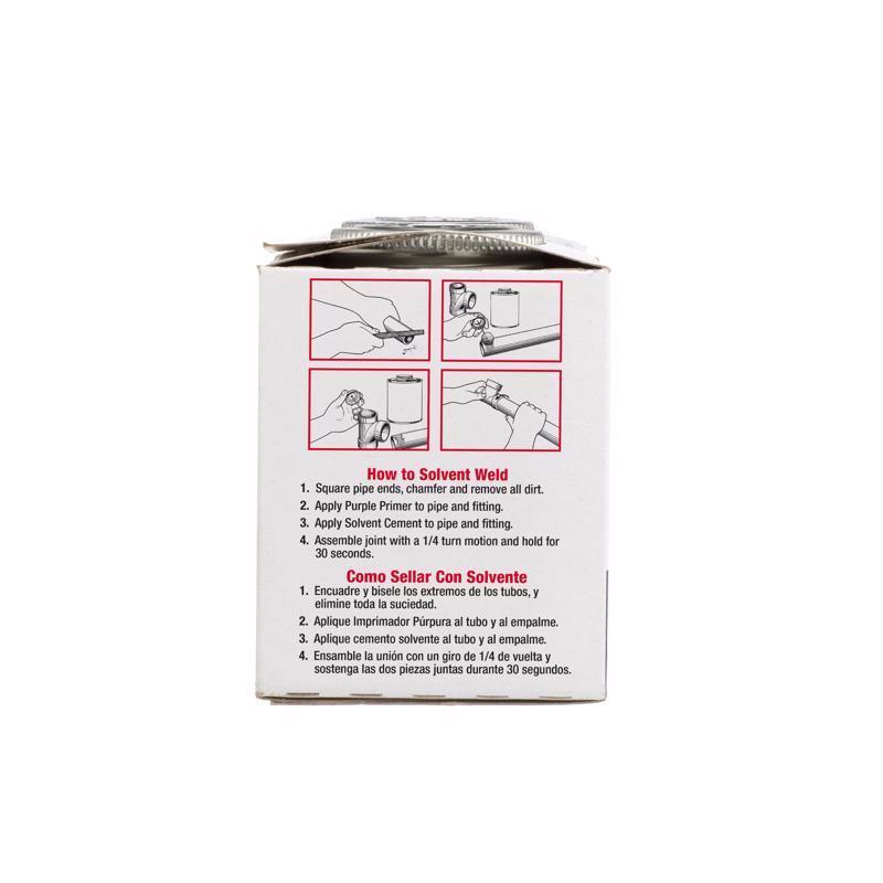Oatey Clear/Purple Primer and Cement For PVC 8 oz