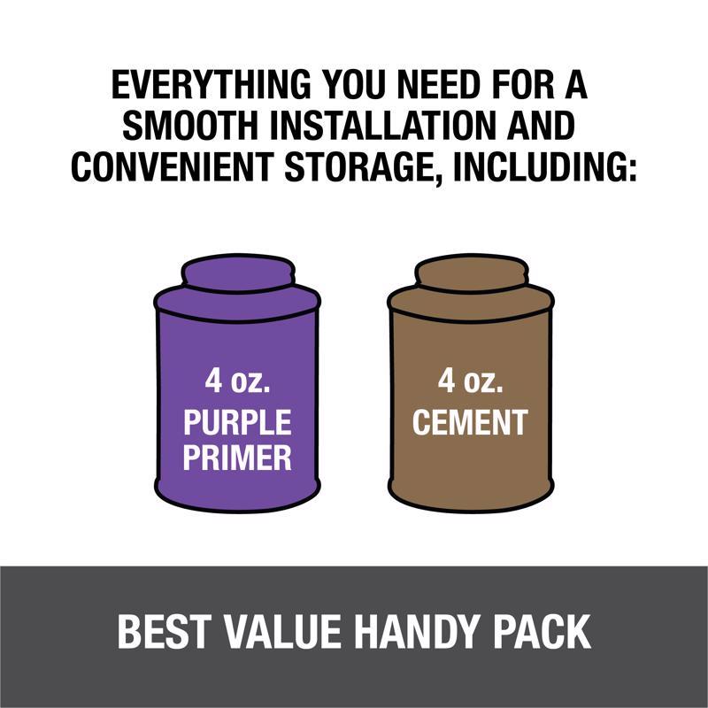 Oatey Clear/Purple Primer and Cement For PVC 8 oz
