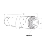 Imperial R6.0 25 ft. L X 4 in. D Silver Poly Duct
