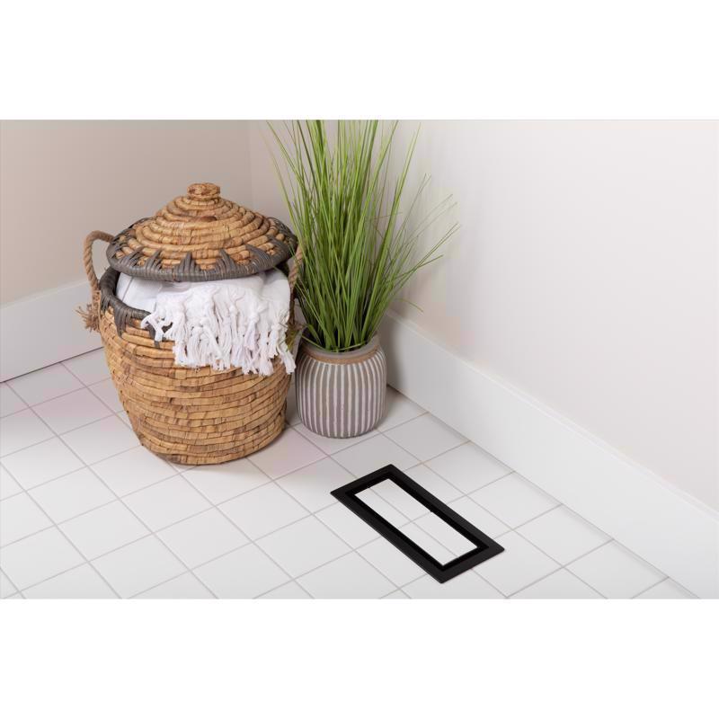 Fittes Aria Vent 2 in. H X 12 in. W Matte Black ABS Plastic Vent Cover
