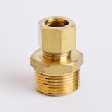ATC 1/2 in. Compression X 3/4 in. D MPT Brass Connector, Pack of 5