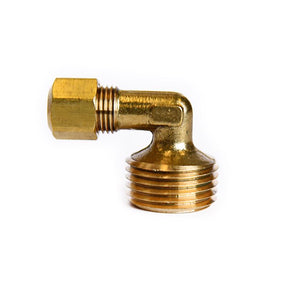 ATC 1/4 in. Compression X 1/2 in. D MPT Brass 45 Degree Street Elbow, Pack of 5