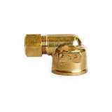 ATC 3/8 in. Compression X 1/2 in. D FPT Brass 90 Degree Elbow, Pack of 5