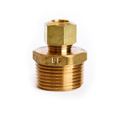 ATC 3/8 in. Compression X 3/4 in. D MPT Brass Connector, Pack of 5