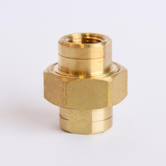 ATC 3/8 in. FPT X 3/8 in. D FPT Yellow Brass Union, Pack of 5