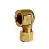 ATC 1/4 in. Compression X 1/4 in. D FPT Brass 90 Degree Elbow, Pack of 5