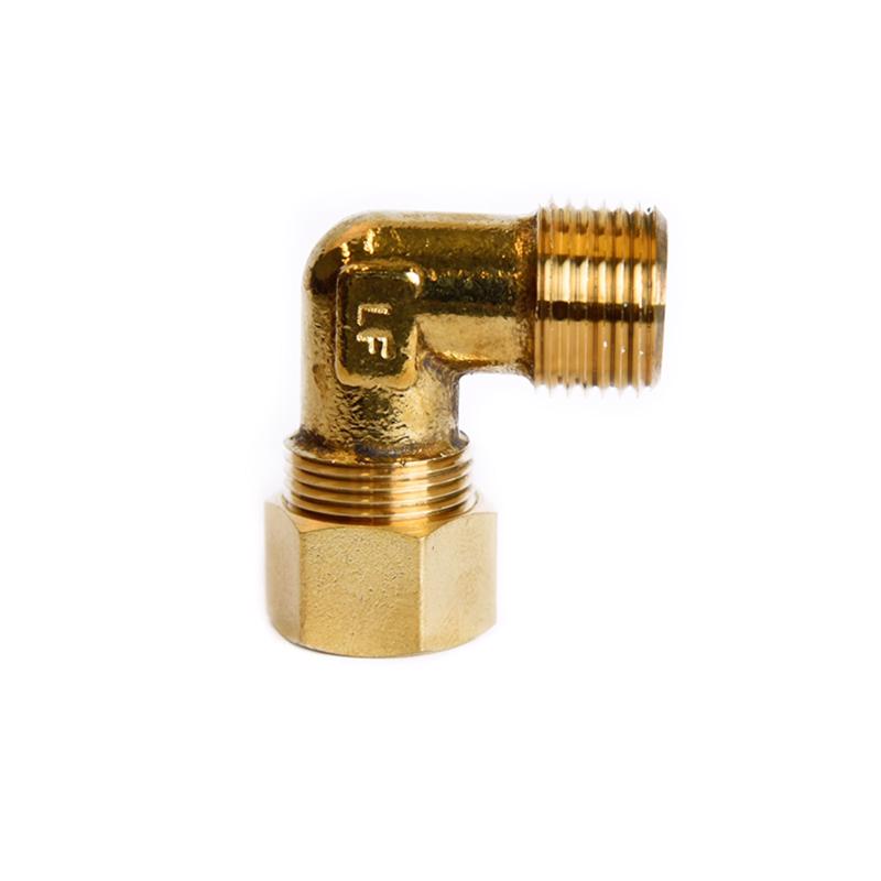 ATC 5/8 in. Compression X 1/2 in. D MPT Brass 90 Degree Elbow, Pack of 5