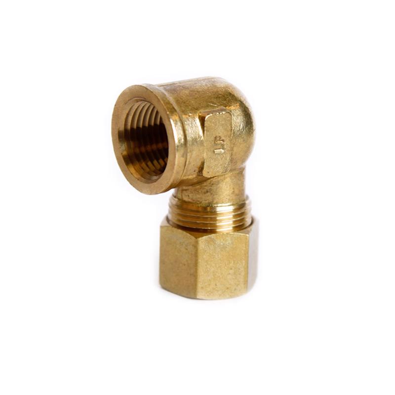 ATC 1/2 in. Compression X 3/8 in. D FPT Brass 90 Degree Elbow, Pack of 5