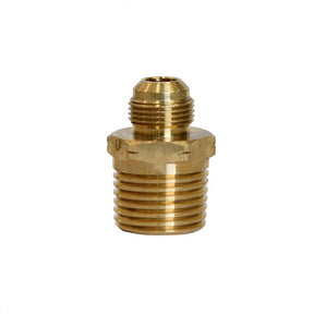 ATC 3/8 in. Fine Thread Flare X 1/2 in. D Male Brass Connector, Pack of 5
