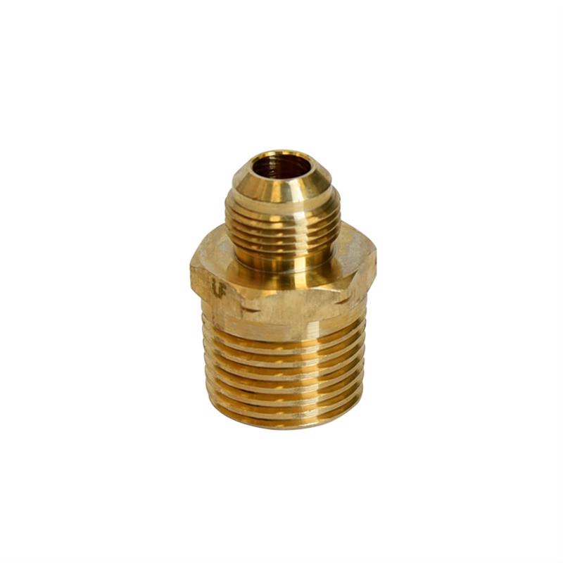 ATC 3/8 in. Fine Thread Flare X 1/2 in. D Male Brass Connector, Pack of 5