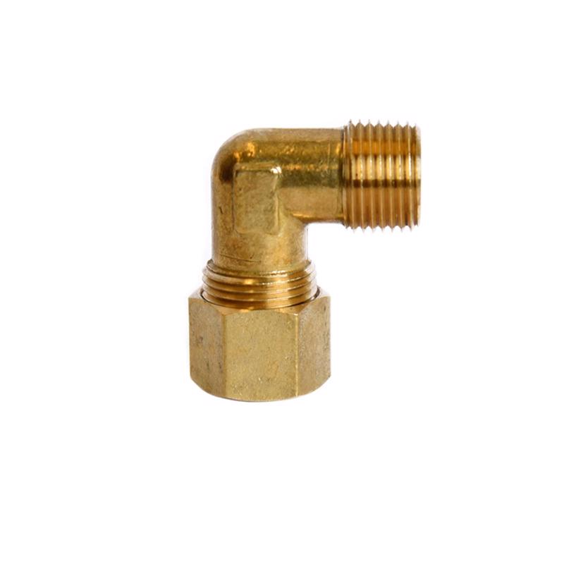 ATC 1/2 in. Compression X 3/8 in. D MIP Brass 90 Degree Elbow, Pack of 5