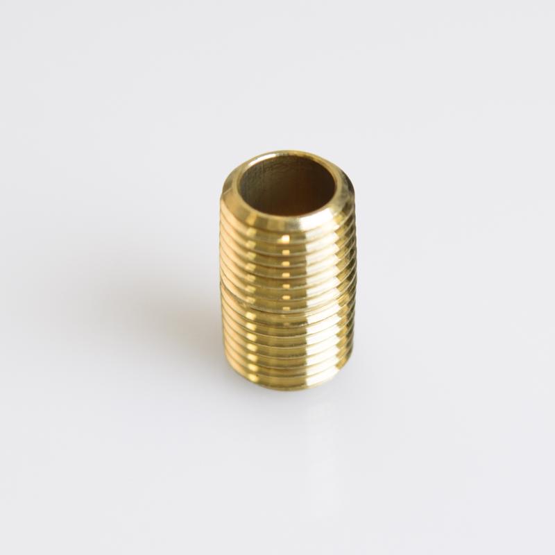 ATC 1/4 in. MPT X 1/4 in. D MPT Yellow Brass Close Nipple, Pack of 5