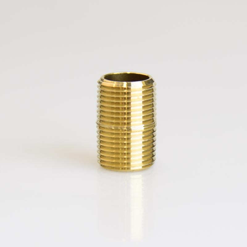 ATC 3/8 in. MPT Brass Close Nipple, Pack of 5
