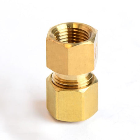 ATC 1/4 in. Compression in. X 1/8 in. D FPT Brass Coupling, Pack of 5
