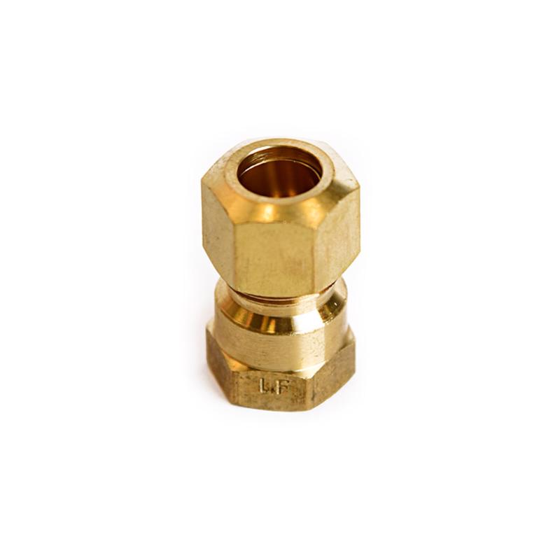 ATC 3/8 in. Compression in. X 1/4 in. D FPT Brass Coupling, Pack of 5