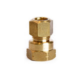 ATC 3/8 in. Compression in. X 3/8 in. D FPT Brass Coupling, Pack of 5