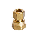 ATC 3/8 in. Compression in. X 3/8 in. D FPT Brass Coupling, Pack of 5