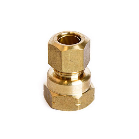 ATC 3/8 in. Compression in. X 3/8 in. D FPT Brass Coupling, Pack of 5