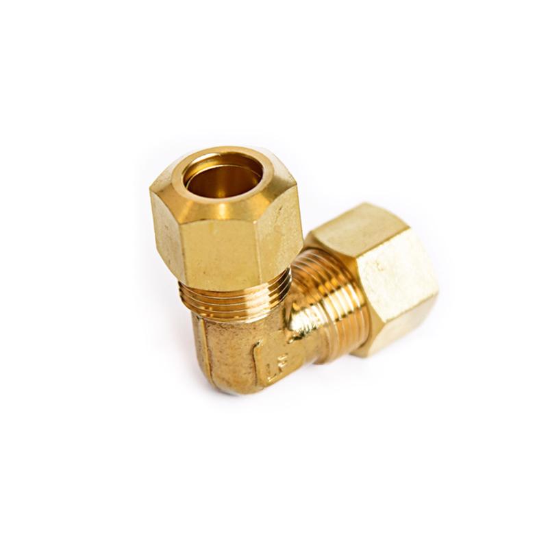 ATC 3/8 in. Compression X 3/8 in. D Compression Yellow Brass 90 Degree Elbow, Pack of 5