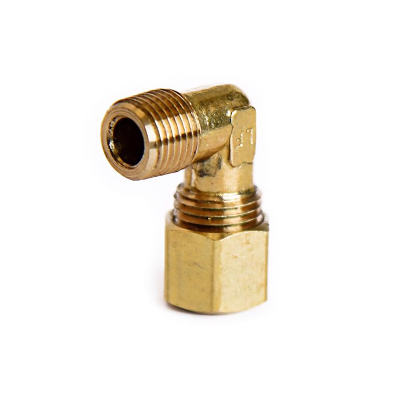 ATC 1/4 in. Compression X 1/8 in. D MPT Brass 90 Degree Elbow, Pack of 5