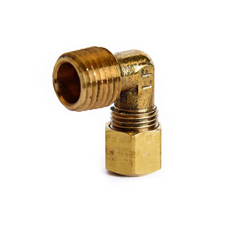 ATC 1/4 in. Compression X 1/4 in. D MPT Brass 90 Degree Elbow, Pack of 5