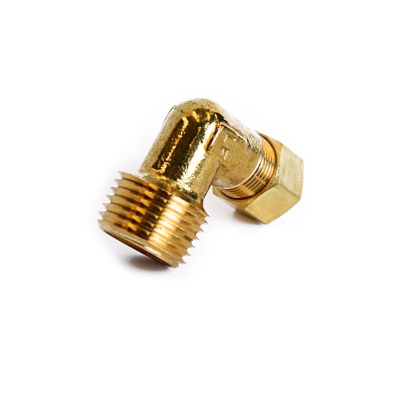 ATC 3/8 in. Compression X 1/2 in. D MPT Brass 90 Degree Elbow, Pack of 5
