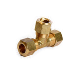 ATC 3/8 in. Compression X 3/8 in. D Compression Yellow Brass Tee, Pack of 5