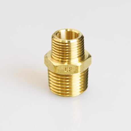 ATC 1/2 in. MPT X 3/8 in. D MPT Brass Reducing Hex Nipple, Pack of 5