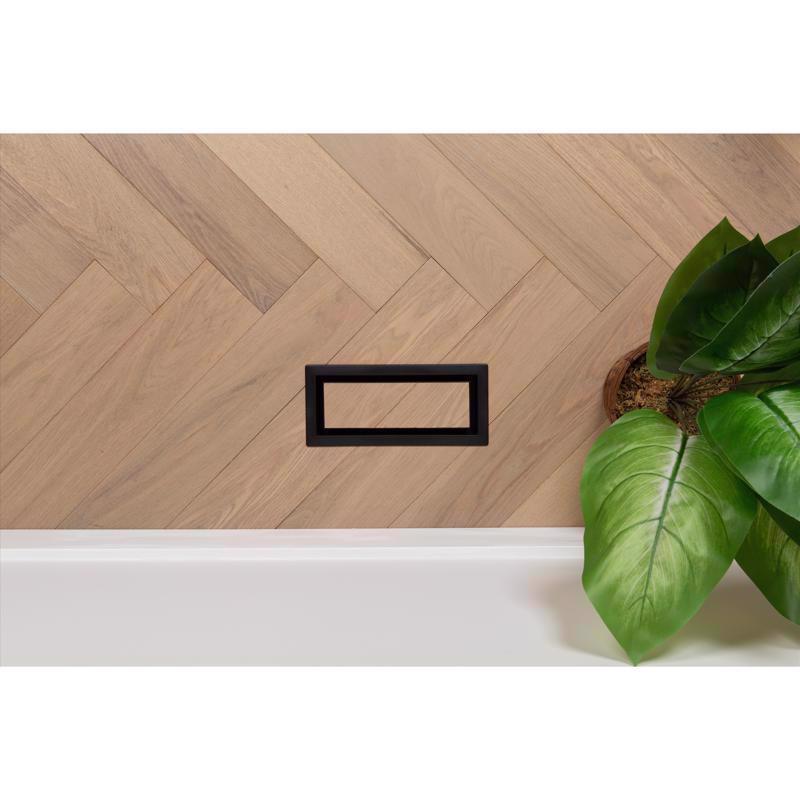 Fittes Aria Vent 4 in. H X 10 in. W Matte Black ABS Plastic Vent Cover
