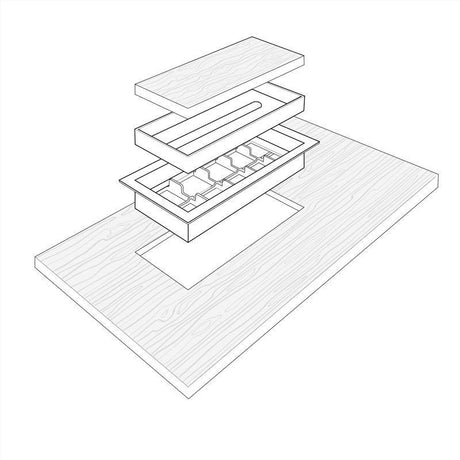 Fittes Aria Vent 4 in. H X 10 in. W Matte Black ABS Plastic Vent Cover