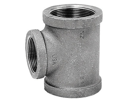 Anvil 1-1/4 in. FPT X 1-1/4 in. D FPT 3/4 in. D FPT Black Malleable Iron Reducing Tee
