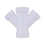 Charlotte Pipe Schedule 40 2 in. Hub X 2 in. D Hub PVC Double Wye 1 pk