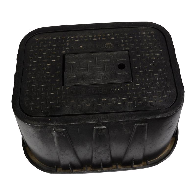 NDS 19 in. W X 14 in. D X 12 in. H Rectangular Valve Box with Cover Black