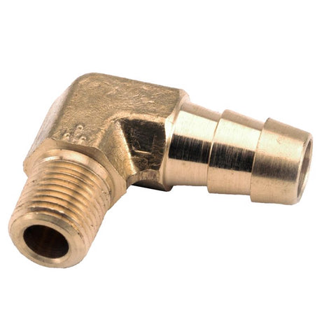 Anderson Metals 1/2 in. Hose Barb in. X 1/2 in. D MIP Brass 90 Degree Elbow, Pack of 5