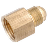 Anderson Metals 3/8 in. Flare in. X 1/2 in. D FIP Brass Coupling, Pack of 5