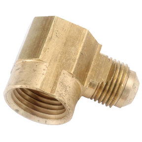 Anderson Metals 3/8 in. Flare Elbow in. X 3/4 in. D FIP Brass 90 Degree Elbow, Pack of 5