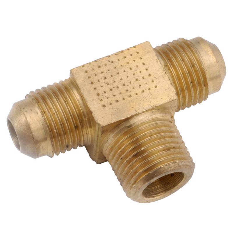 Anderson Metals 3/8 in. Flare in. X 3/8 in. D Flare Brass Branch Flare Tee, Pack of 5
