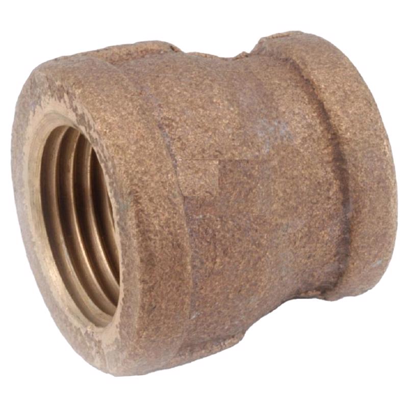 Anderson Metals 1/2 in. FPT in. X 3/8 in. D FPT Brass Reducing Coupling, Pack of 5