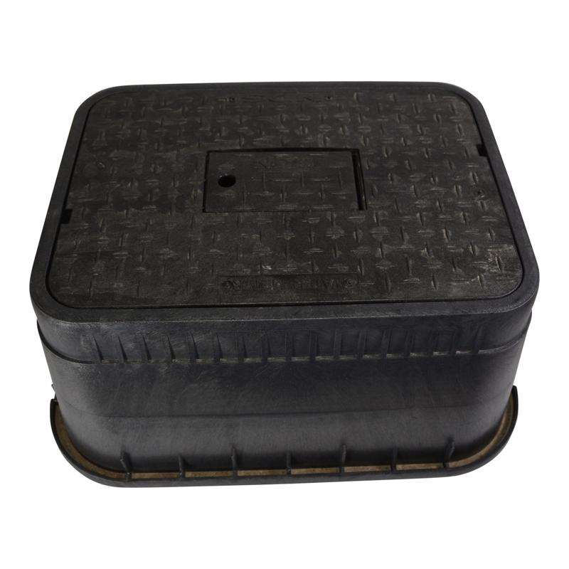 NDS 20 in. W X 12 in. D X 13 in. H Rectangular Valve Box with Cover Black