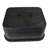 NDS 20 in. W X 12 in. D X 13 in. H Rectangular Valve Box with Cover Black
